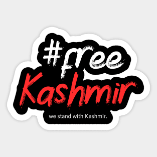 Free Kashmir We Stand With Kashmir - Straight Outta Kashmir Sticker